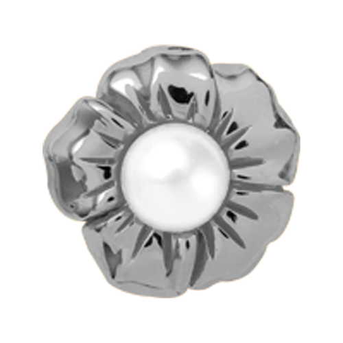 Image of Christina Collect Pearl Flower sølv charm